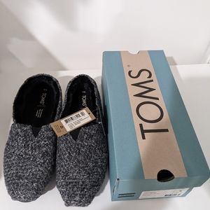 Toms Alpargata faux fur lined Heather sweater shoes